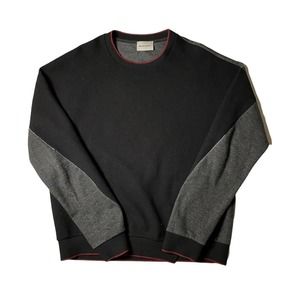 Solid Homme Mens Sweater Size 52 Black Gray Maroon‎